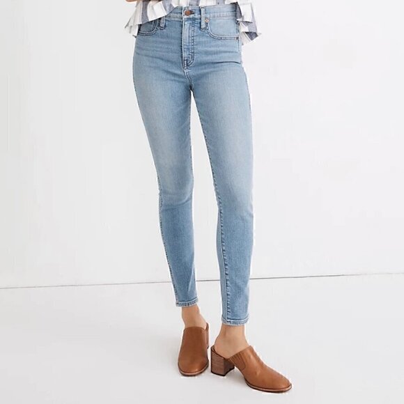 Madewell 10" High-Rise Skinny Jeans in Annapolis Light Wash Size 31 - Picture 2 of 15